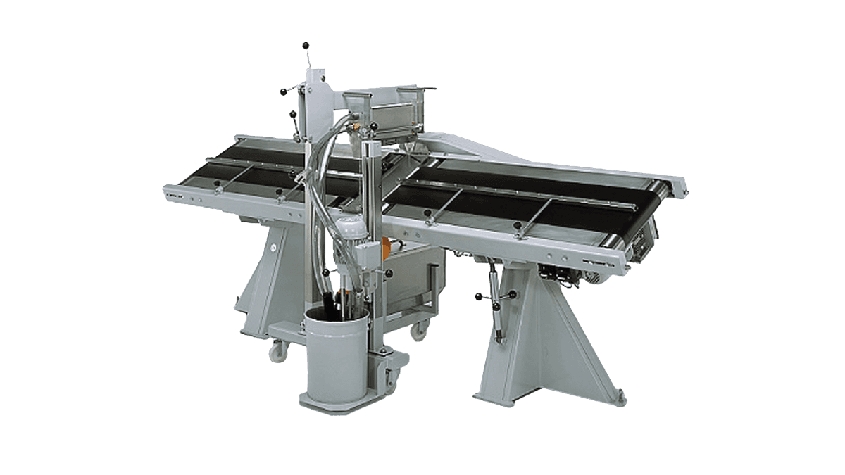 Inclined curtain coating machine